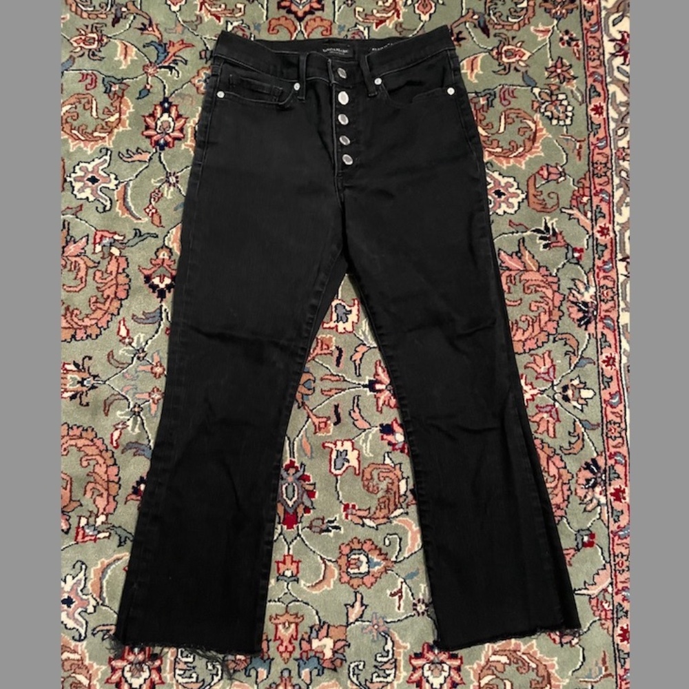 Banana Republic Mid-Rise Crop Flare Button Up Jeans